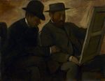 The Amateurs. Paul Lafond and Alhonse Cherfils Examening a Painting 1880